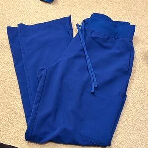 Mandala galaxy blue straight leg scrub pants